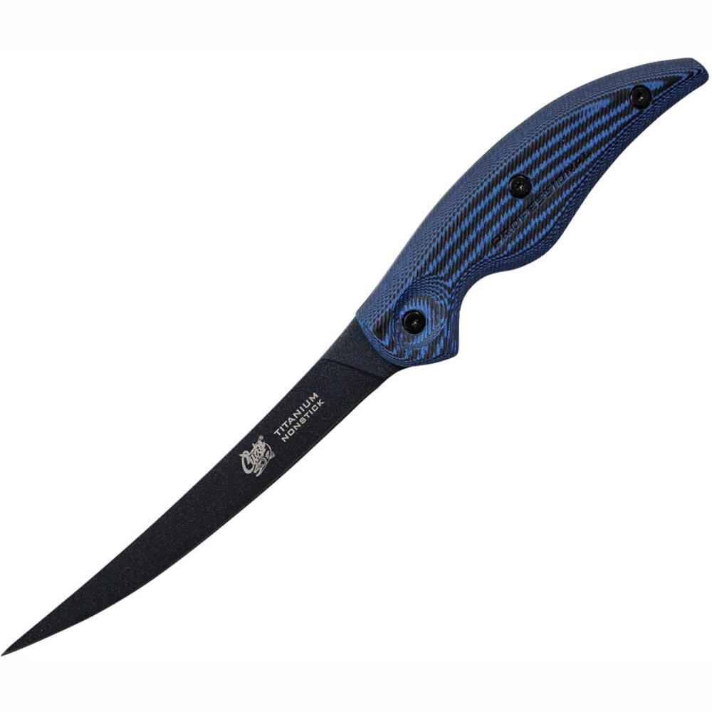 Load image into Gallery viewer, CAMILLUS Cuda Curved 6" Boning Knife with Sheath - 18128 Titanium Bonded, Non-Stick **CLEARANCE**