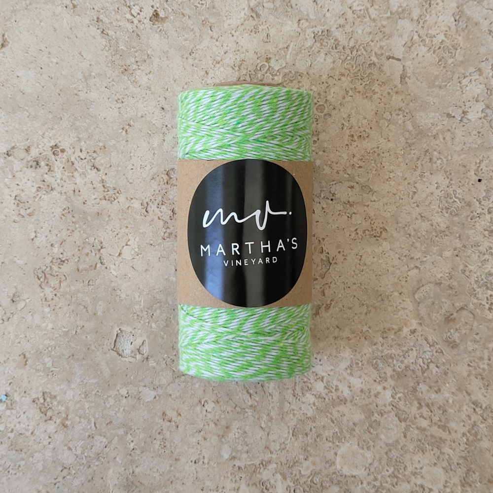 Load image into Gallery viewer, MARTHA'S VINEYARD Candy Stripe Twine - Peppermint & White