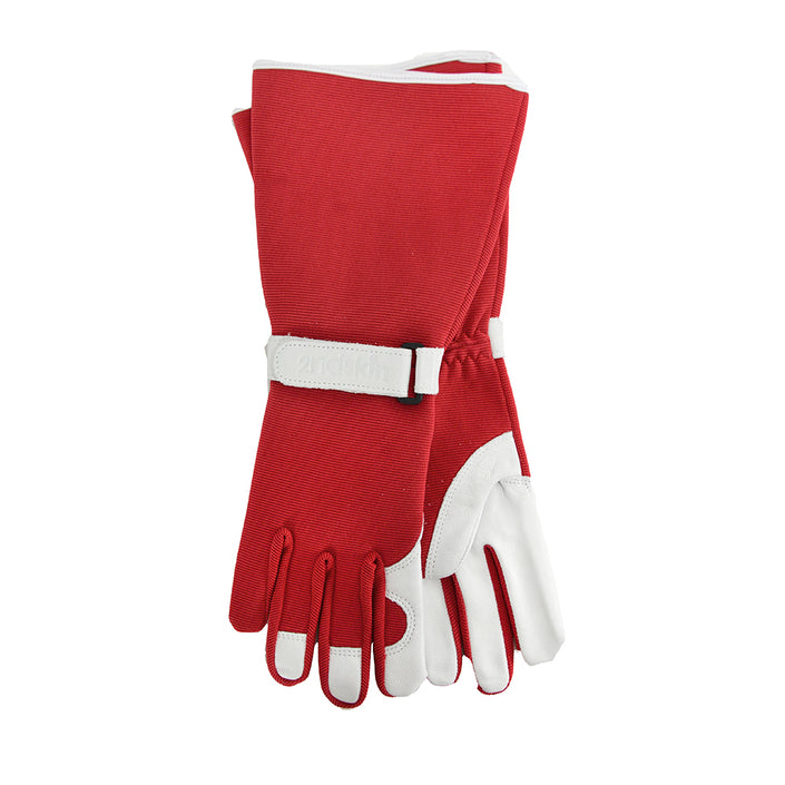 ANNABEL TRENDS 2ND Skin Long Sleeve Large Garden Gloves - Red