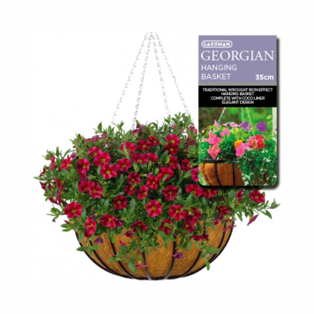 Load image into Gallery viewer, GARDMAN Georgian Hanging Basket 35cm - Steel