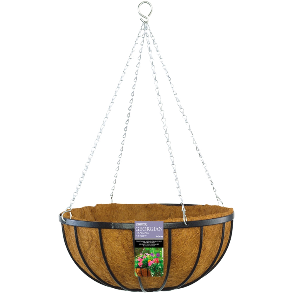 Load image into Gallery viewer, GARDMAN Georgian Hanging Basket 40cm - Steel