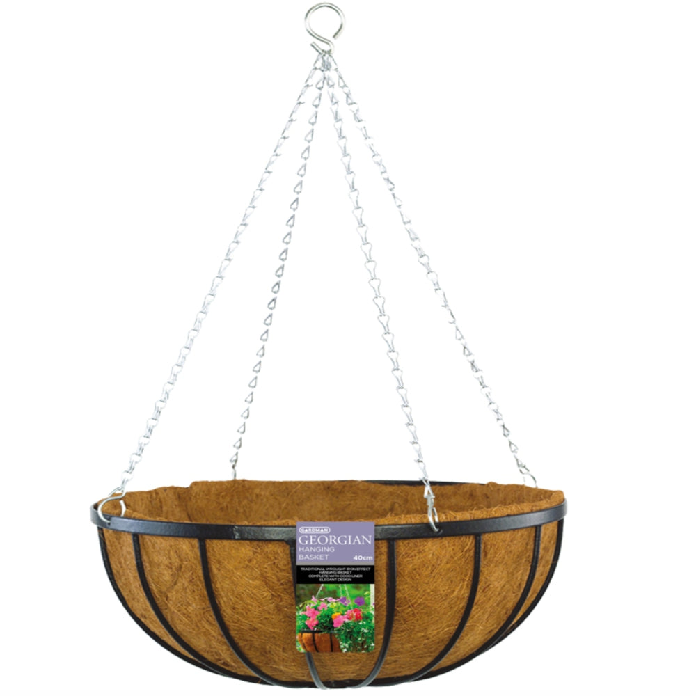 GARDMAN Georgian Hanging Basket 45cm - Steel
