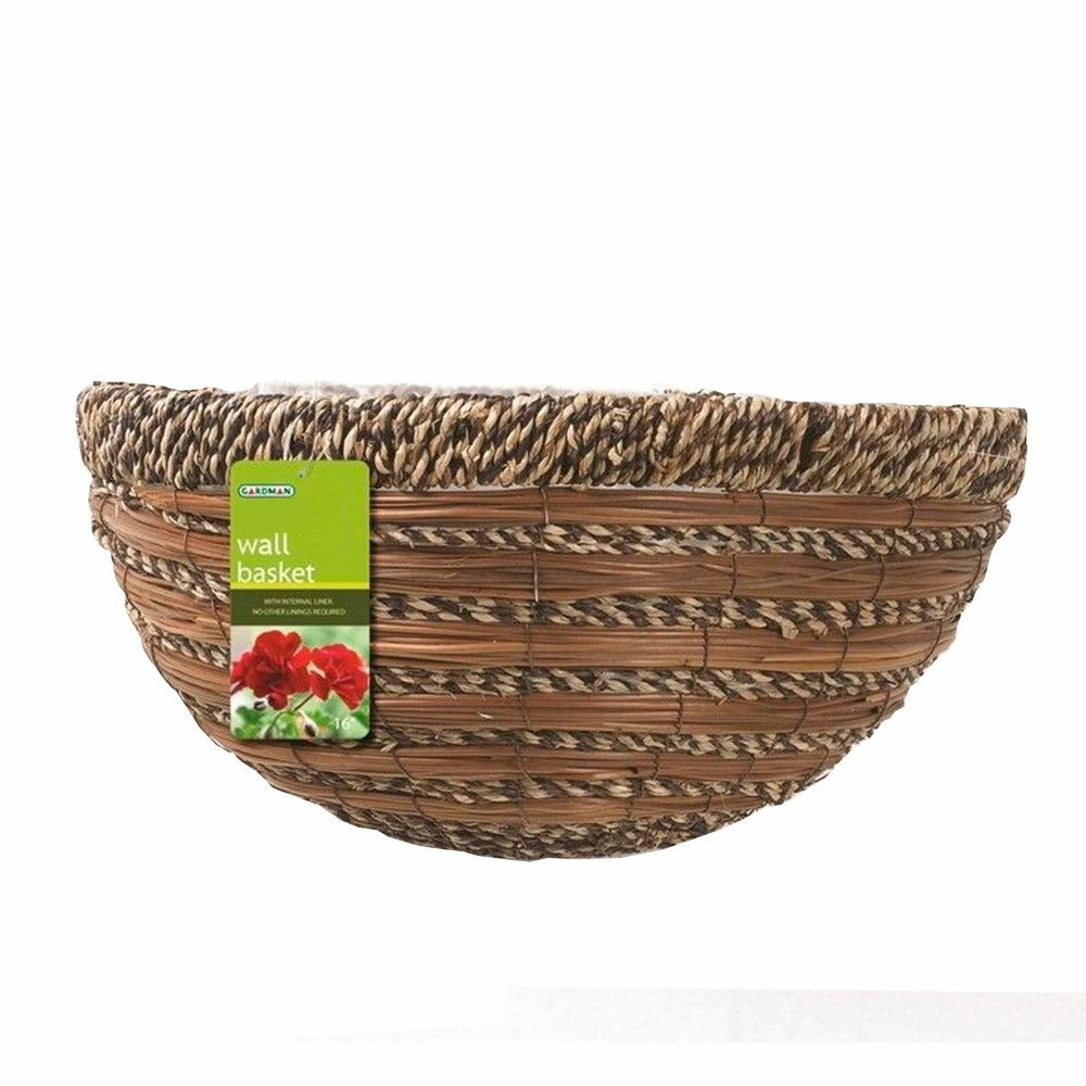 Load image into Gallery viewer, GARDMAN Sisal & Fern wall basket 40cm