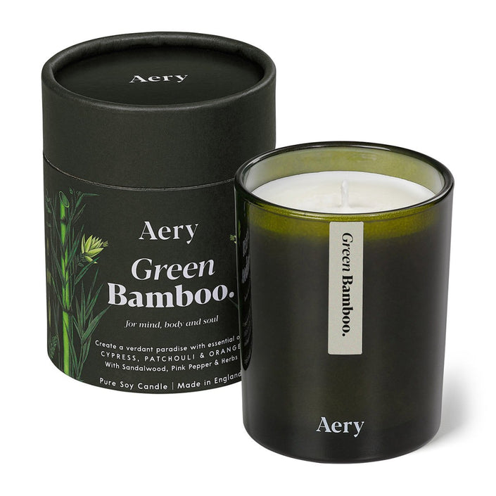 AERY LIVING Botanical Green 200g Soy Candle - Green Bamboo