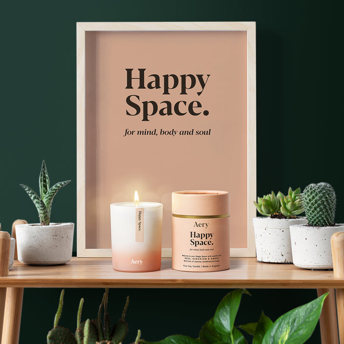AERY LIVING Aromatherapy 200g Soy Candle - Happy Space