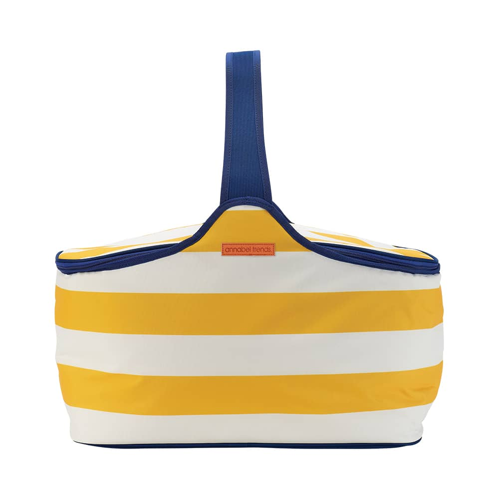 ANNABEL TRENDS Picnic Cooler Bag - Yellow Stripe