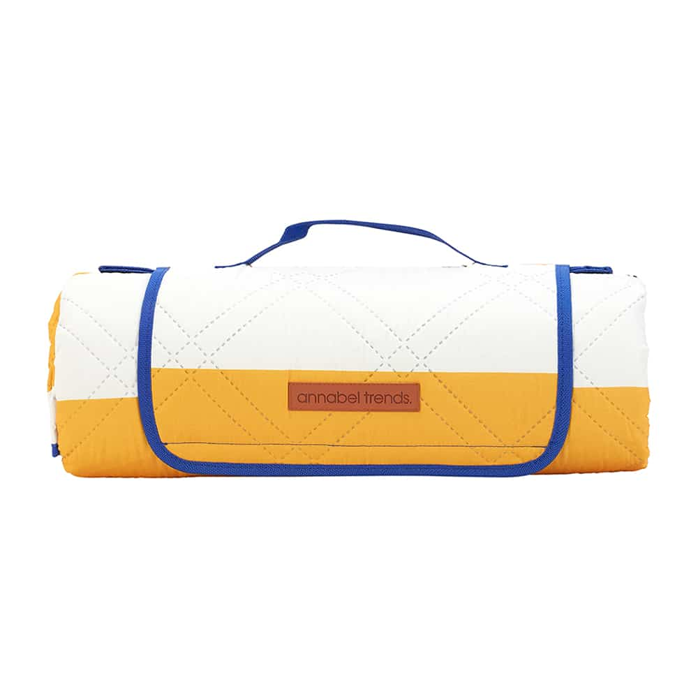 Load image into Gallery viewer, ANNABEL TRENDS Beach & Picnic Mat - Yellow Stripe