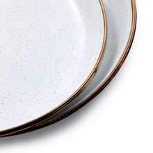 Load image into Gallery viewer, BAREBONES Enamel Salad Plate Set 2 - Eggshell White