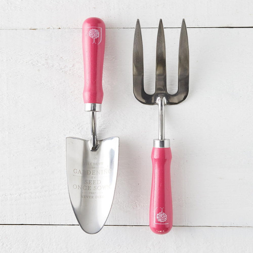 Load image into Gallery viewer, BURGON & BALL British Bloom 'Dahlia' Trowel & Fork Set