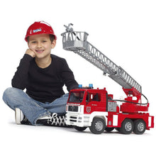 Load image into Gallery viewer, BRUDER MAN TGA Fire Engine w/Water Pump &amp; Light &amp; Sound Module 1:16
