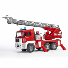 Load image into Gallery viewer, BRUDER MAN TGA Fire Engine w/Water Pump &amp; Light &amp; Sound Module 1:16