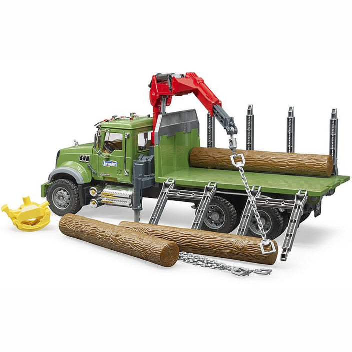 BRUDER MACK Granite Timber Logging Truck with 3 Logs 1:16