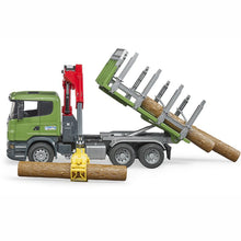 Load image into Gallery viewer, BRUDER Scania R-series Timber truck with 3 logs 1:16