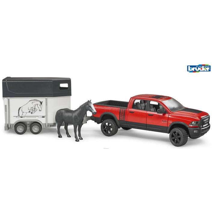 BRUDER RAM 2500 Power Wagon with horse trailer and horse 1:16