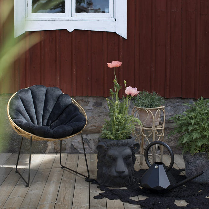 GARDEN GLORY Shell Outdoor / Indoor Cushion - Black