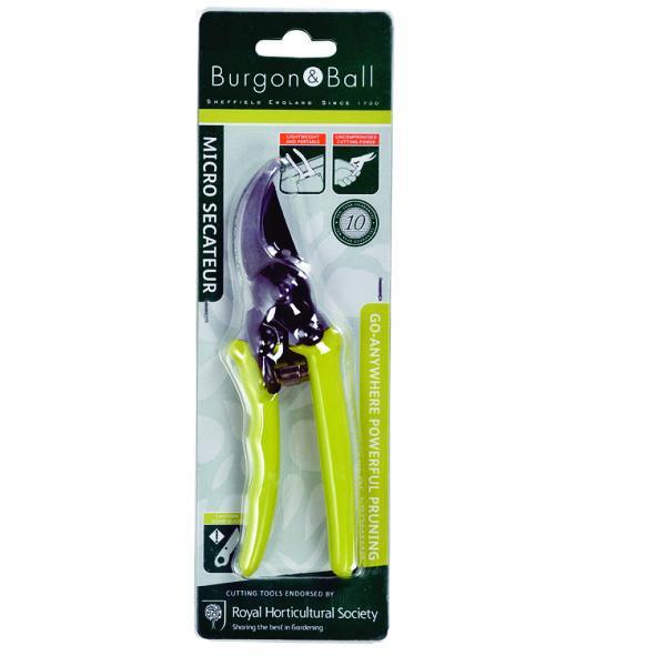 Load image into Gallery viewer, BURGON & BALL Micro Gardening Secateurs - Green