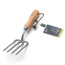 Load image into Gallery viewer, BURGON &amp; BALL  |  Round Tine Hand Fork - Stainless. RHS Endorsed