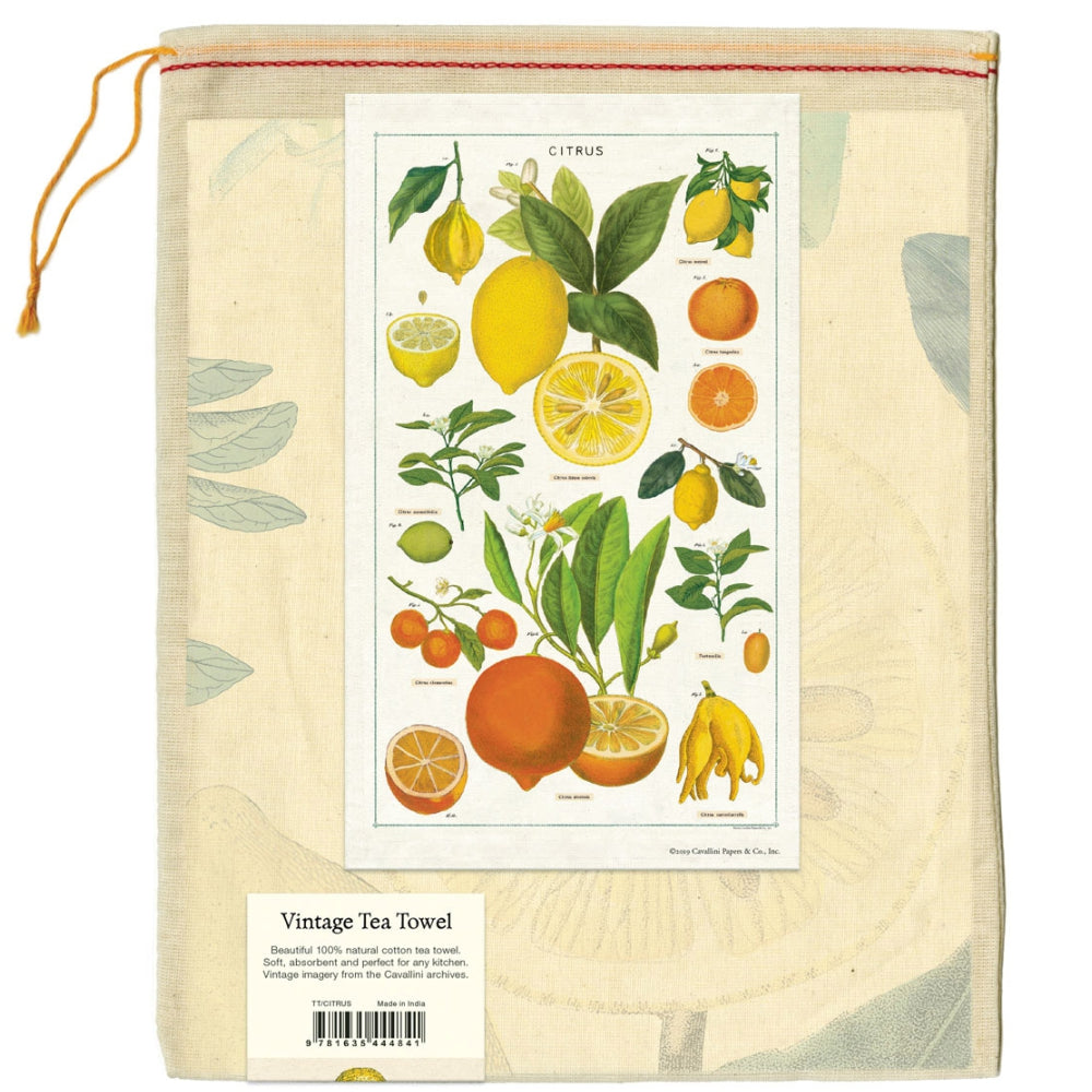 Load image into Gallery viewer, CAVALLINI & Co. 100% Natural Cotton Tea Towel - Citrus