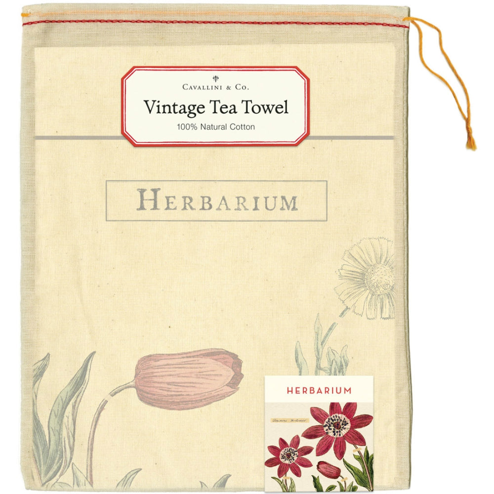 Load image into Gallery viewer, CAVALLINI & Co. 100% Natural Cotton Tea Towel - Herbarium