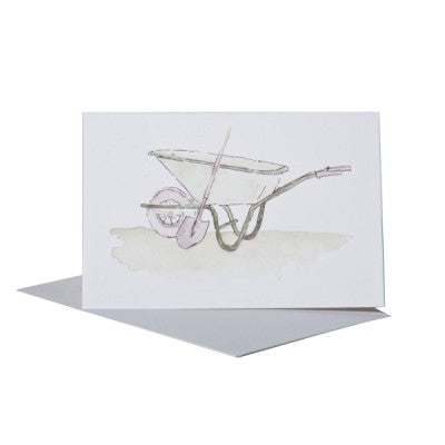 IVORY HOUSE Greeting card - Watercolour Wheelbarrow "Tea Break"