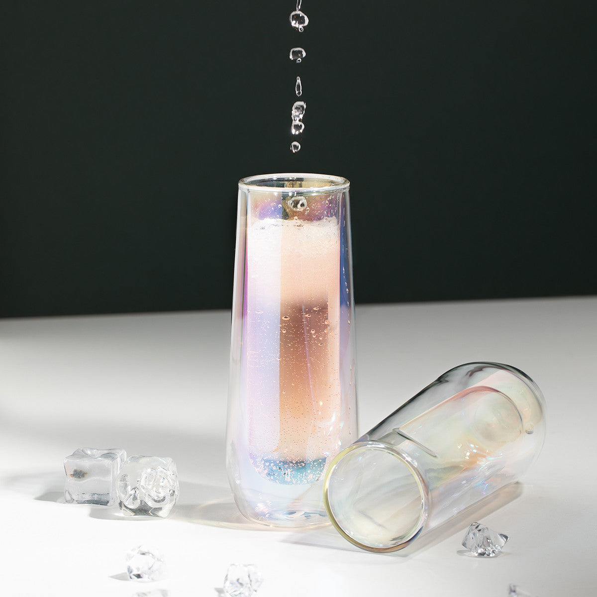 Load image into Gallery viewer, CORKCICLE Double Walled Cup Flute Glass (Pk Of 2) - Prism **Limited Stock**