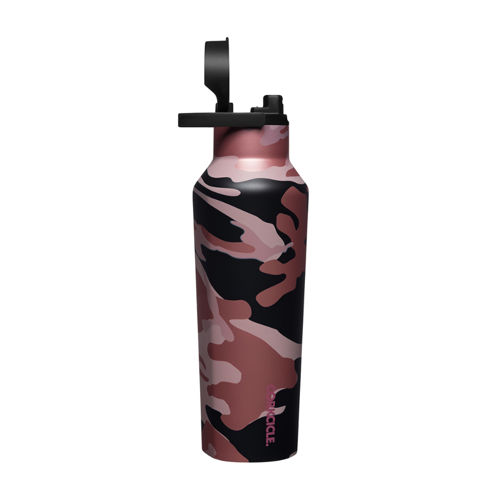 Load image into Gallery viewer, CORKCICLE Camo Sports Canteen 600ml Insulated Stainless Steel Bottle - Rose **Limited Stock**
