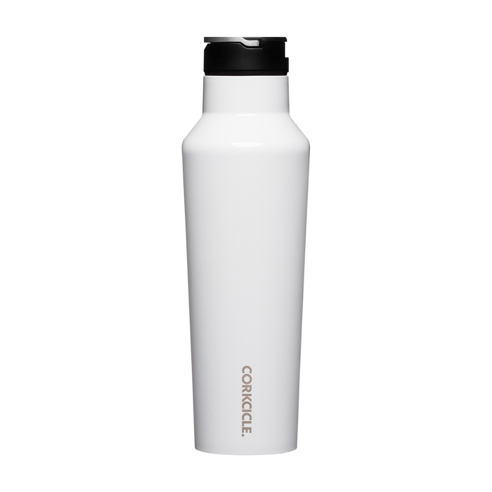 CORKCICLE Classic Sports Canteen 600ml Insulated Stainless Steel Bottle - White **CLEARANCE**