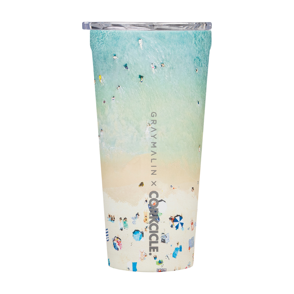 Load image into Gallery viewer, CORKCICLE Gray Malin Tumbler 475ml Insulated Stainless Steel Cup - Bondi Beach **Limited Stock**