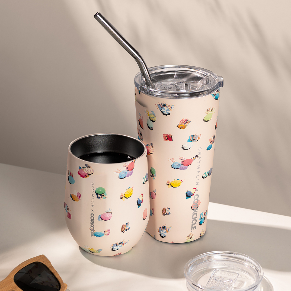 Load image into Gallery viewer, CORKCICLE Gray Malin Tumbler 475ml Insulated Stainless Steel Cup - Quint Beach **Limited Stock**