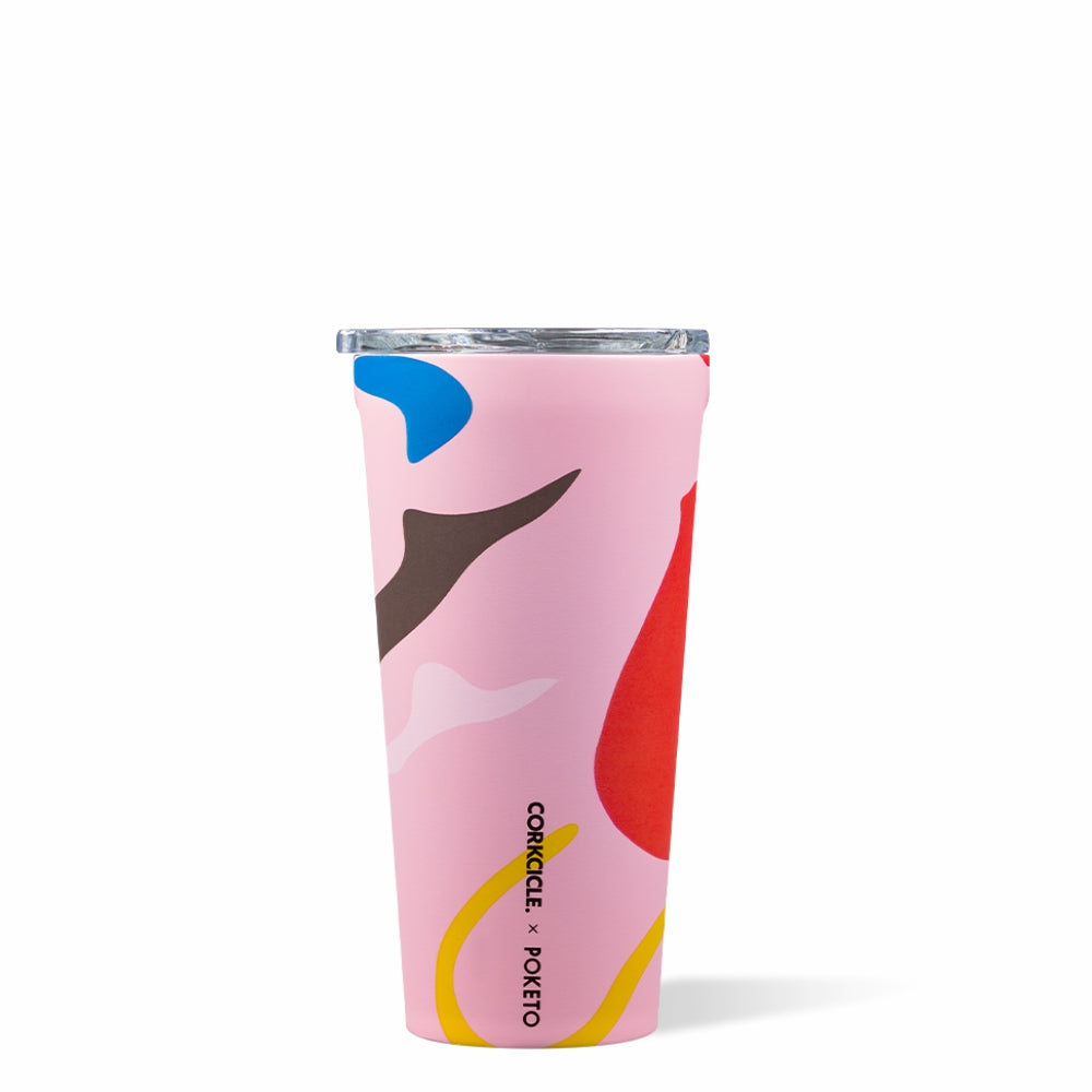 Load image into Gallery viewer, CORKCICLE x POKETO Stainless Steel Insulated Tumbler 16oz (475ml) - Pink Party **Limited Stock**