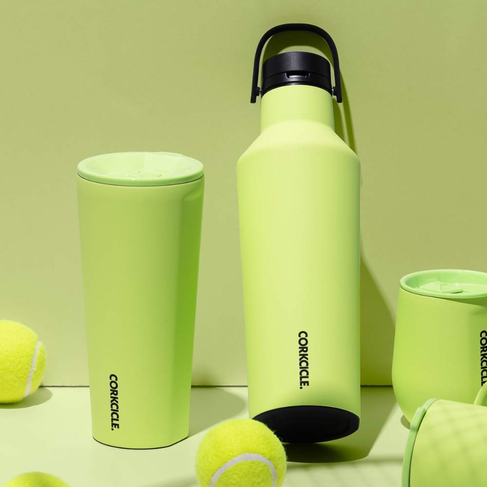 Load image into Gallery viewer, CORKCICLE Series A Sports Canteen 600ml Insulated Stainless Steel Bottle - Neon Lights Citron **Limited Stock**