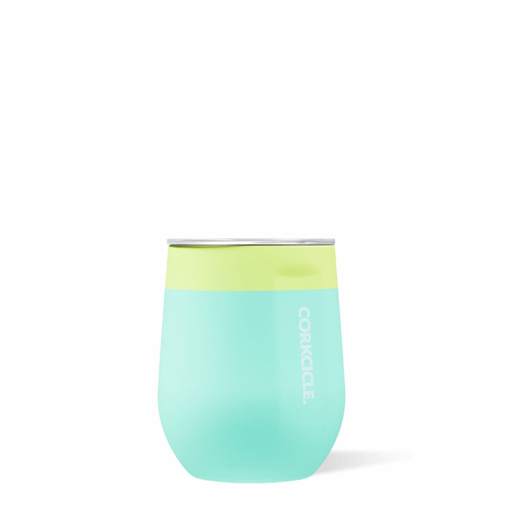 Load image into Gallery viewer, CORKCICLE *Exclusive* Stainless Steel Insulated Stemless Cup 12oz - Colour Block Limeade **Limited Stock**