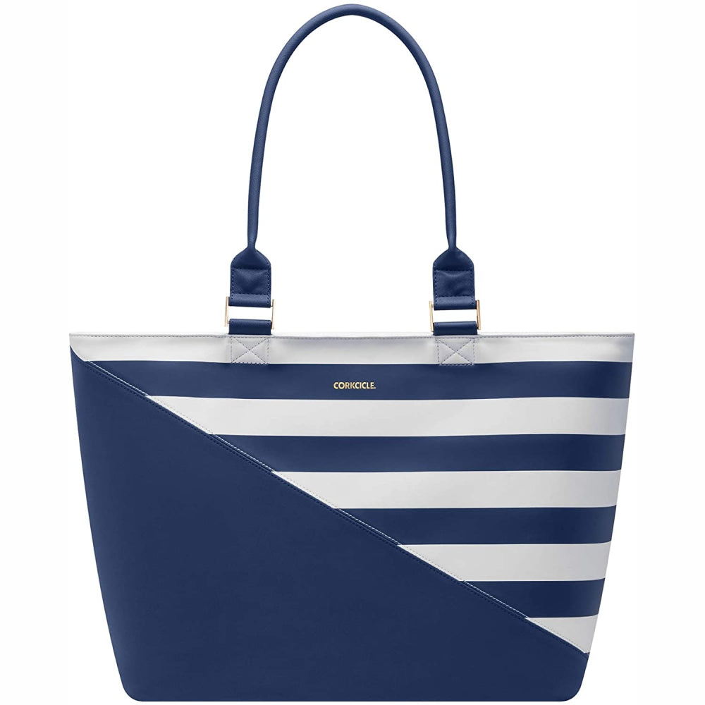 Load image into Gallery viewer, CORKCICLE Virginia Insulated Tote Cooler Bag - Navy Stripe **Limited Stock**