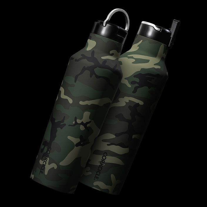 CORKCICLE Insulated Sports Canteen Bottle 20oz (600ml) - Woodland Camo **CLEARANCE**