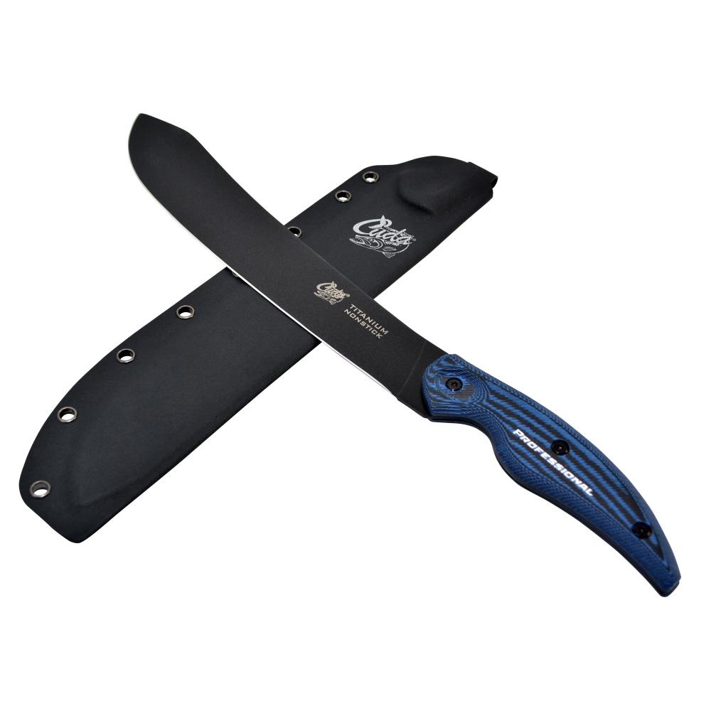 Load image into Gallery viewer, CAMILLUS Cuda 10" Butcher Knife with Sheath - 18130 Titanium Bonded, Non-Stick **CLEARANCE**