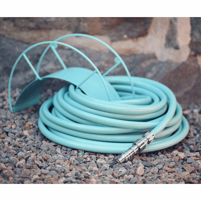GARDEN GLORY Classic Wall Mount Hose Holder - Caribbean Kiss (Turquoise)