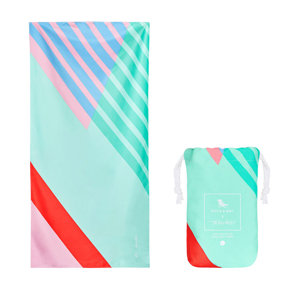 Load image into Gallery viewer, DOCK & BAY x TED KELLEY Quick-dry Beach Towel 100% Recycled Street Art Collection - Enjoy The Ride