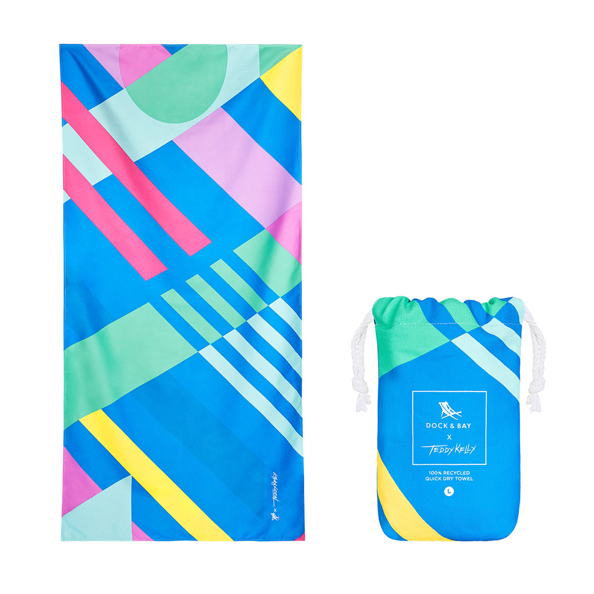 Load image into Gallery viewer, DOCK & BAY x TED KELLEY Quick-dry Beach Towel 100% Recycled Street Art Collection - Share Your Passion