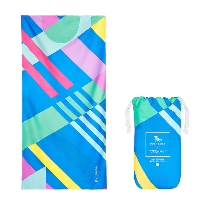 DOCK & BAY x TED KELLEY Quick-dry Beach Towel 100% Recycled Street Art Collection - Share Your Passion