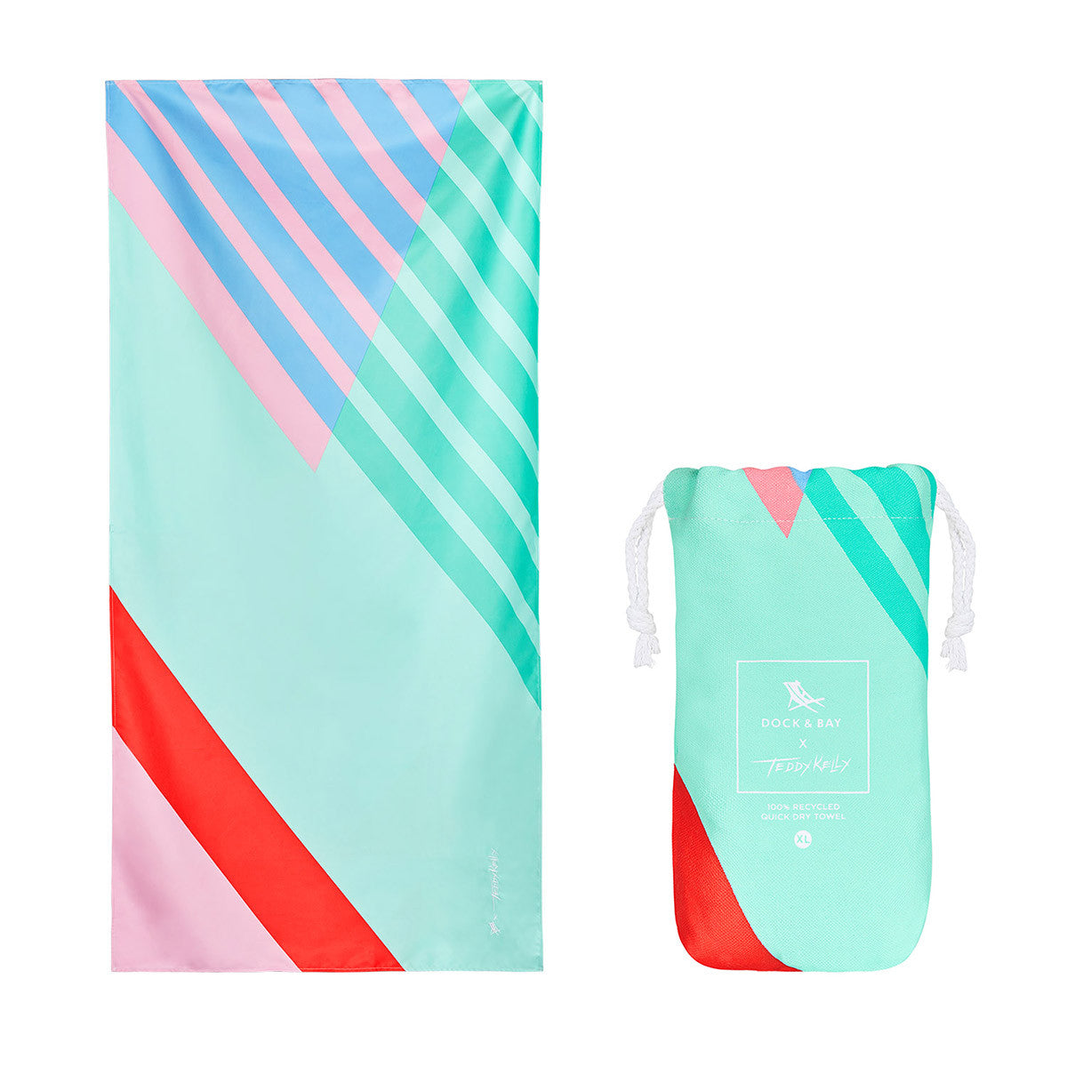Load image into Gallery viewer, DOCK & BAY x TED KELLEY Quick-dry Beach Towel 100% Recycled Street Art Collection - Enjoy The Ride