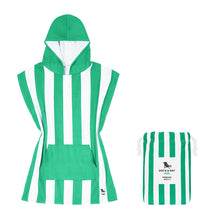 Load image into Gallery viewer, DOCK &amp; BAY Quick-dry Kids Poncho Hooded Towel 100% Recycled Mini Cabana - Cancun Green