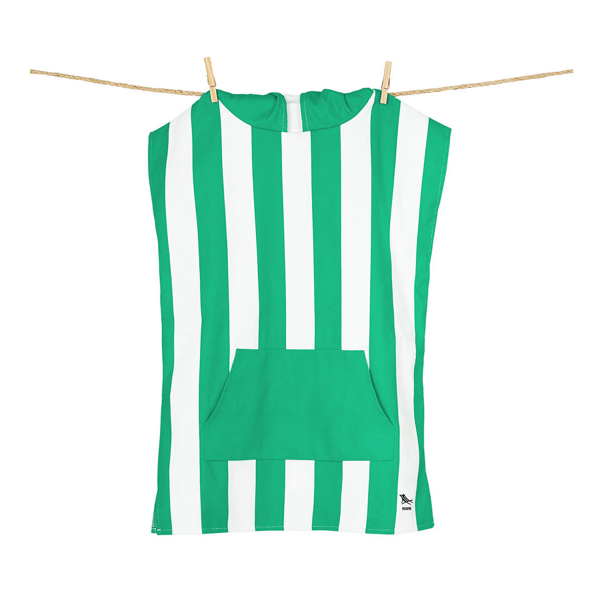 Load image into Gallery viewer, DOCK & BAY Quick-dry Kids Poncho Hooded Towel 100% Recycled Mini Cabana - Cancun Green