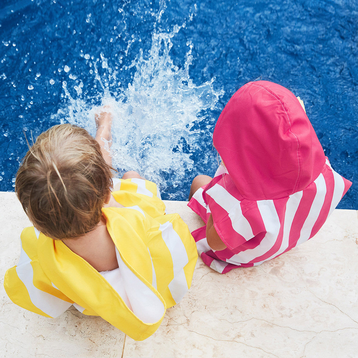Load image into Gallery viewer, DOCK & BAY Quick-dry Kids Poncho Hooded Towel 100% Recycled Mini Cabana - Phi Phi Pink