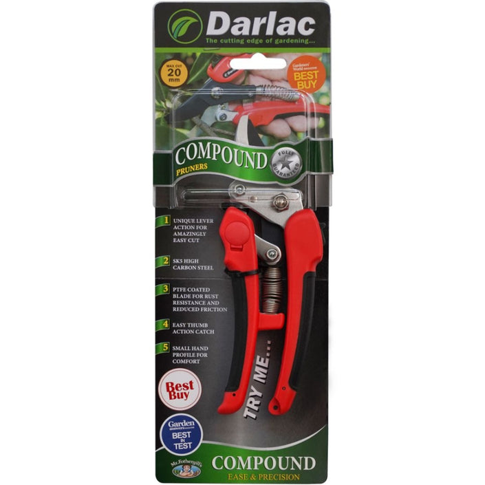 DARLAC Compound Action Pruner Secateurs - Bypass