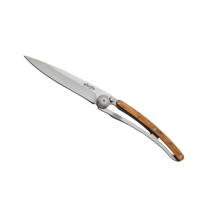 DEEJO KNIFE | Classic Wood 27g - Juniper Opened