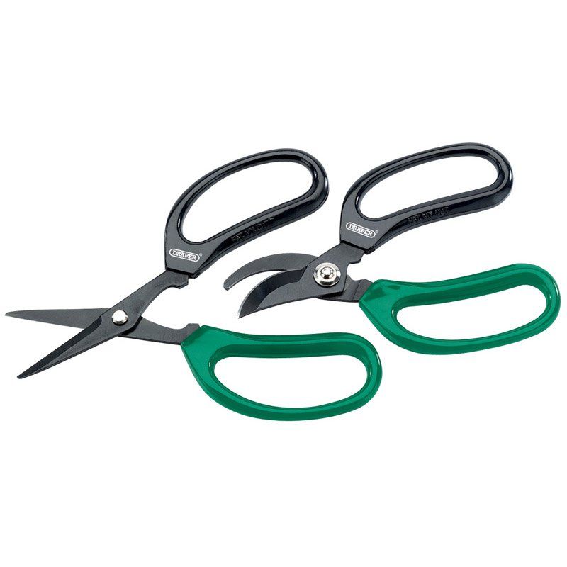 Load image into Gallery viewer, DRAPER TOOLS Expert Soft Grip Garden & Florist Scissor Set - 2 Piece