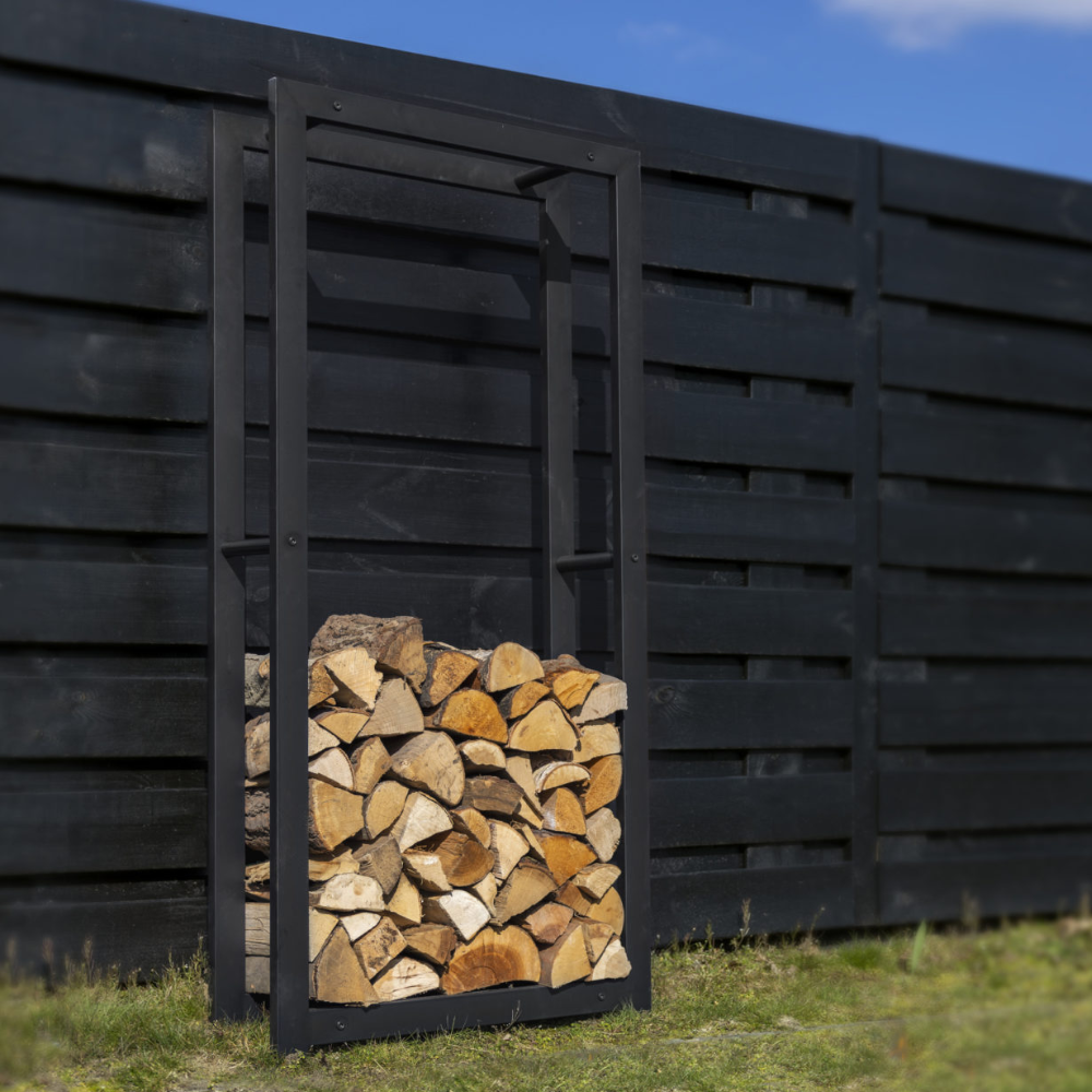 Load image into Gallery viewer, ESSCHERT DESIGN Black Log Rack - Large **Limited Stock**