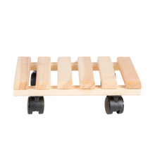 Load image into Gallery viewer, ESSCHERT DESIGN Wooden Plant Trolley Square - Natural