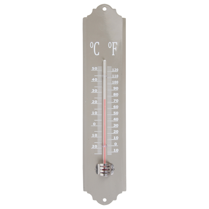 ESSCHERT DESIGN Metal Thermometer - Grey