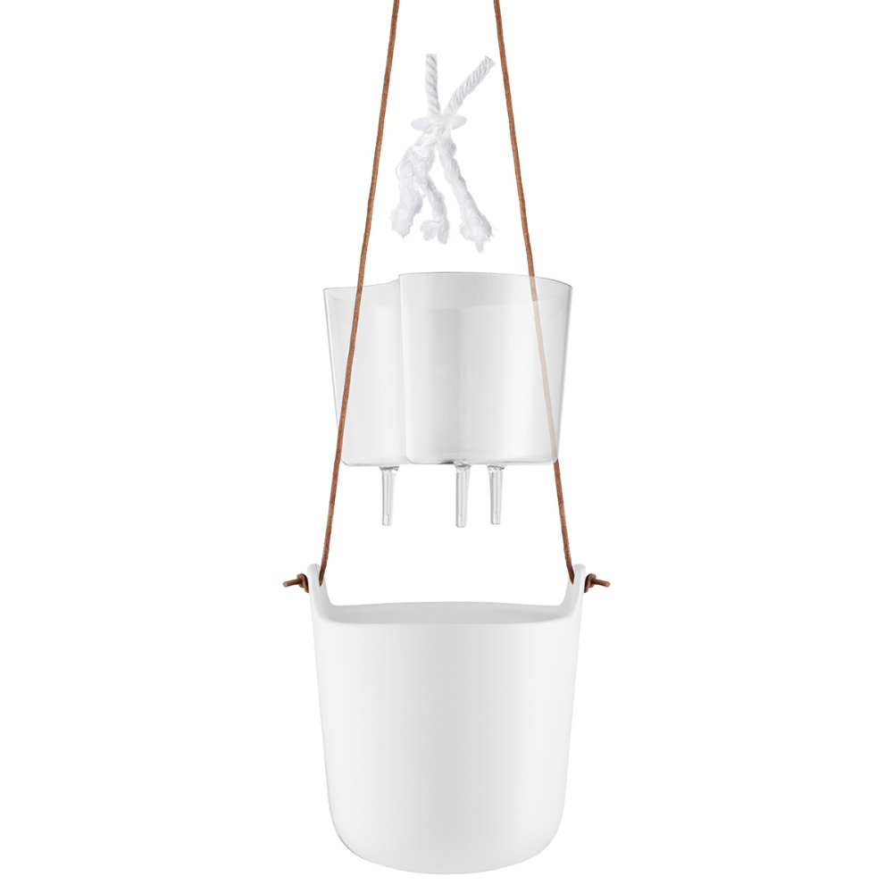 Load image into Gallery viewer, EVA SOLO Self-Watering Flowerpot Hanging White - 15cm **Limited Stock**